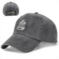 thumbnail image 3 of Jesus is My King Vintage Baseball Cap Mens/Womens Adjustable Trucker Hats Washed Denim Cowboy Hat Black, 3 of 8