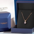 thumbnail image 5 of Gem Stone King 1.00 Ct Oval Mercury Mist Mystic Topaz 18K Rose Gold Plated Silver Pendant with Chain, 5 of 6