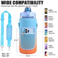 thumbnail image 5 of Half Gallon Water Bottle with Sleeve & Strap 64 OZ Water Bottle Motivational with Straw & Time Marker to Drink Leakproof Tritan BPA Free Workout Gym Sport Water Jug Women Men with Neoprene Holder, 5 of 18