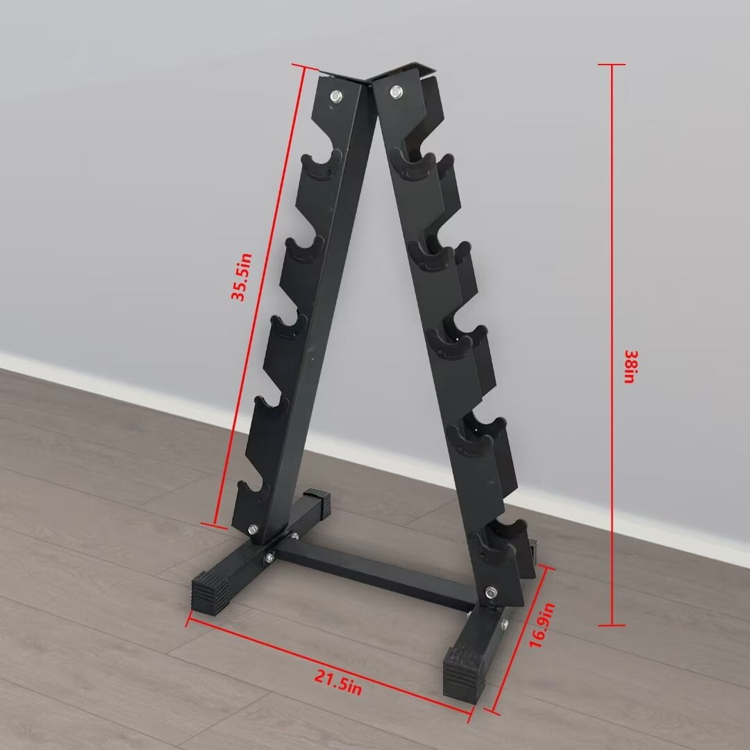 Dumbbell Rack Stand Only,5 Tier Compact Dumbbell Rack, Weight Rack for Home Gym Space,480LBS,Black