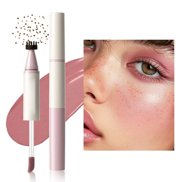 Pisexur Belleza Maquillaje Lápiz ruborizante con punta para pecas y pincel líquido multiusos para un maquillaje natural con efecto bronceado (3 ml)para mujeres y hombres