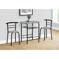 thumbnail image 1 of Monarch Specialties Dining Table Set, 3pcs Set, Small, 32" L, Kitchen, Metal, Laminate, Grey, Black, Contemporary, Modern, 1 of 6