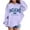 Purple, variant on WOYY Toddler Girls Hoodie Miami Print Hooded Sweatshirt Casual Active Hoodies, Sizes 3-4T