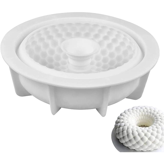 Silicone Mold Devices Mousse Cake Mold Silicone Baking Mold 3D DIY Silicone Mold Round Garland Mold Cake Decorating Tools for Cake, Soap, Jelly, Muffins, Pudding, DIY Cake Pan