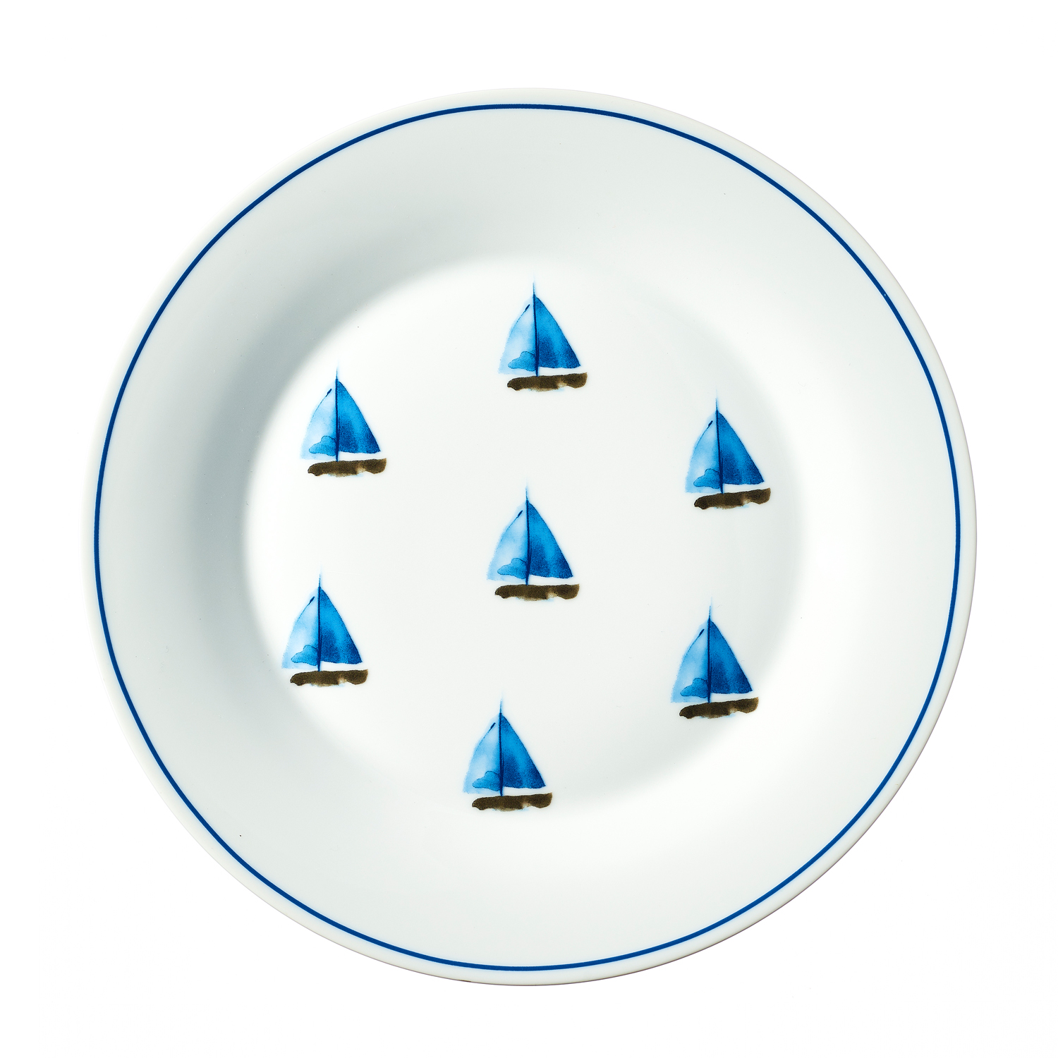 Sail Boat Watercolor Collection 10.5" Porcelain Set of 4 Dinner Plates, Walmart Exclusive - image 3 of 3