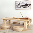 thumbnail image 4 of Thehsnt Tatami Cushion Natural Straw Hand Woven Meditation Japanese-style Household Padded Round Pouf for Garden, 4 of 7