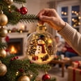 thumbnail image 6 of Glowing Christmas Story Ornament Ball, Light-Up Christmas Tree Ball with Warm LED Light, Festive Keepsake Gift for Home Christmas Party Decoration, 1PC E, 6 of 6