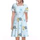 thumbnail image 1 of Balery Cartoon Turtle Vestidos sueltos de manga corta para mujer, vestidos de verano 2025, vestidos casuales de corte A con vuelo., 1 of 6