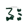 thumbnail image 3 of INSPIRE CHIC Men's Pre-Tied Bow Ties Adjustable Strap Solid Color Knitted Bowtie Deep Green, 3 of 5