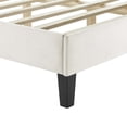 thumbnail image 4 of Modway Leah Chevron Tufted Performance Velvet Full Platform Bed in White, 4 of 8