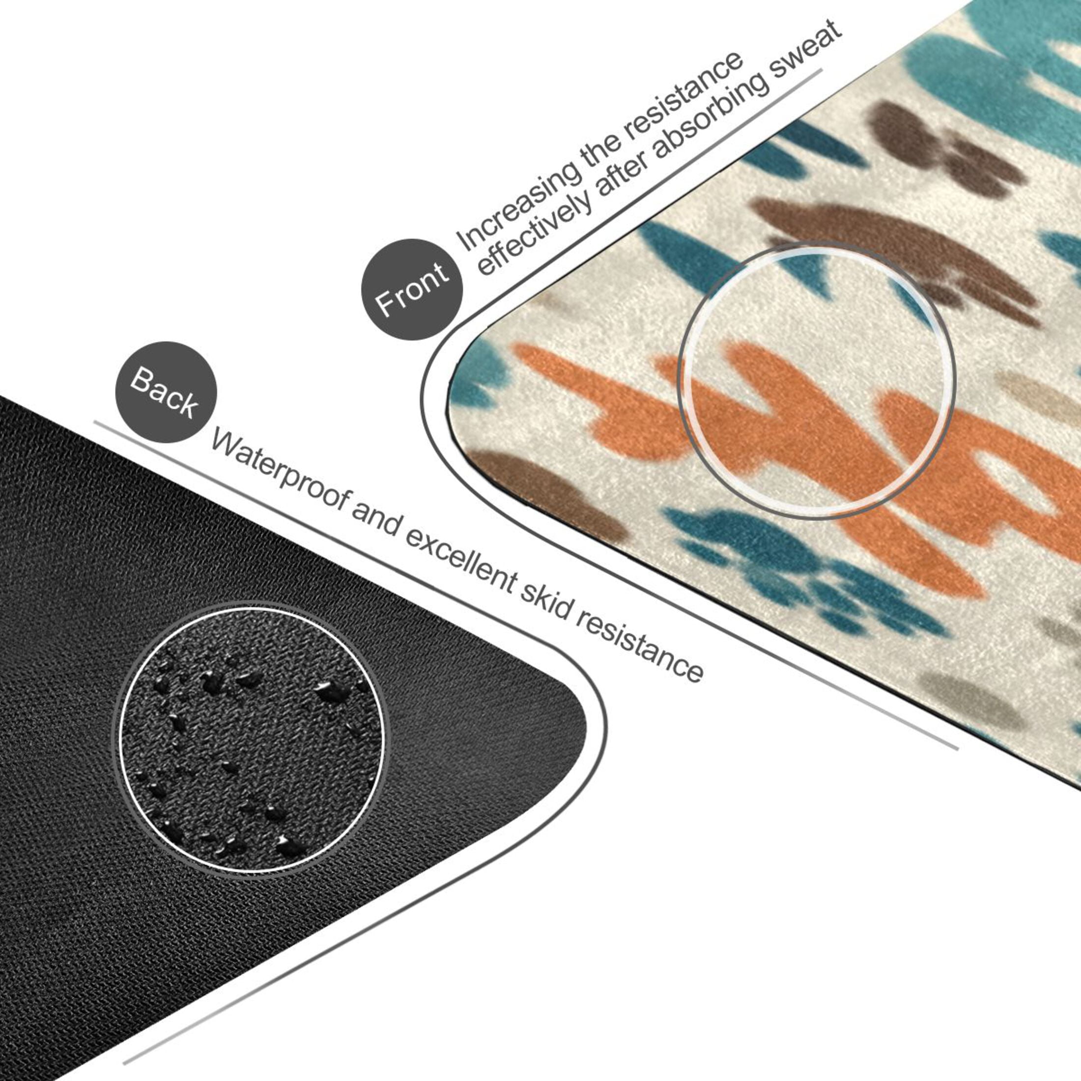 BZSMCE Yoga Mat Women Fitness Mat Vibrant Woof Paw Party Pattern