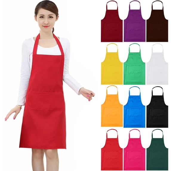 Dream Lifestyle Kitchen Apron with Pocket Waterproof Oil-proof Sleeveless Grease Resistant Cooking Apron for Baking