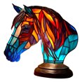 thumbnail image 2 of Herrnalise Dream Animal Table Lamp,Retro Painting Bohemian Resin Decorative Bedside Lamp,Stained Resin Animal Series Night Light Bedside Bedroom Decoration for Animal Lover Christmas Gift(Horse), 2 of 9