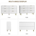 thumbnail image 6 of Fluted Dresser for Bedroom with 3/5/6 Drawers, Wooden Chest of Drawers with Metal Handle & Feet, Modern Dresser for Living Room, Hallway, Bedroom, 6 of 7