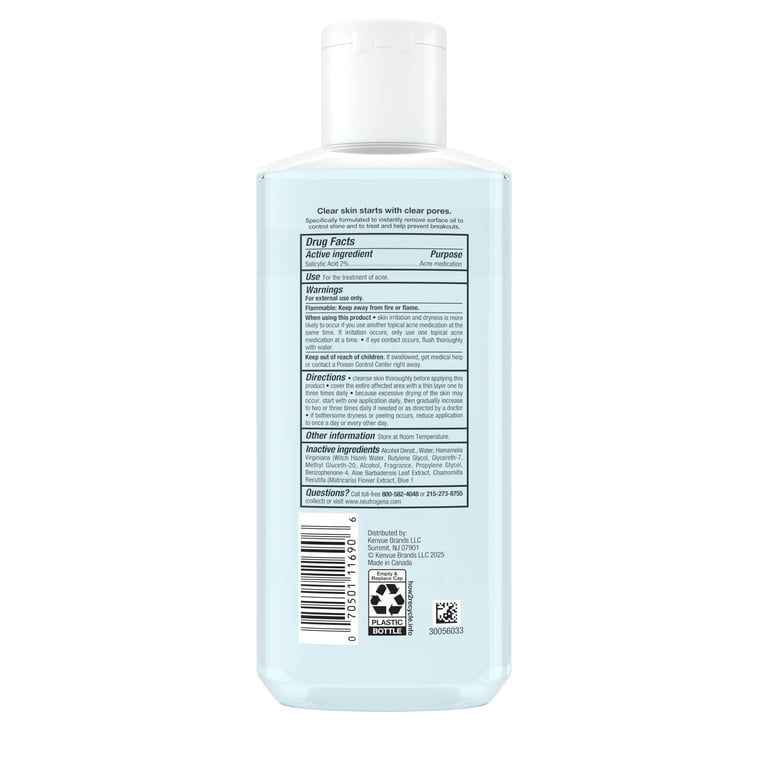 Neutrogena Clear Pore Acne Toner with Salicylic Acid, 8 fl oz photo 6