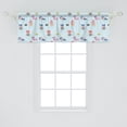 thumbnail image 2 of Ambesonne Summer Window Valance, Girls in Swimming Pool Art, 42" x 18", Pale Blue Multicolor, 2 of 3