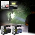 thumbnail image 1 of Viflosae Rechargeable 6 LED Handheld Solar Flashlight With COB Sidelight High Lumens 3 Modes Searchlight Portable Lightweight Spotlight For Fishing Outdoor Savings on flyer items, 1 of 3