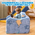 thumbnail image 3 of Lamerge  Toddler Sofa, Toddler Folding Chair, Kids Sofa 2 in 1 Kids Sofa Luminous Sofa, Gift Sleeper for Boys and Girls, 3 of 8
