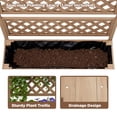 thumbnail image 3 of Raised Garden Bed with Trellis on wheels, Free-Standing Trellis Planter Box with 4 Drainage Holes,Brown, 3 of 11