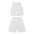 thumbnail image 4 of Costeam Womens 2 Piece Sleeveless Top and Loose Pocket Pants Set Solid Color Soft Stretch Fabric High Waist Casual Wide Leg Pant Outfit Suit, 4 of 6