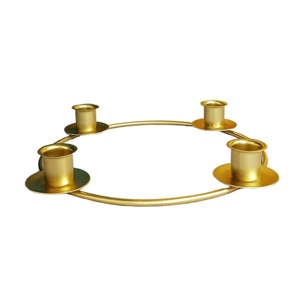 Taper Candle Holder Metal Rings Christmas Advent Candlestick Holders