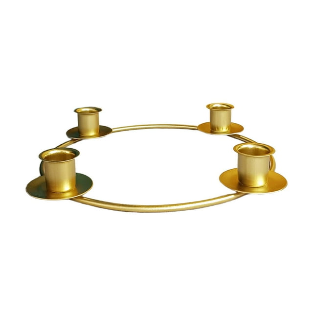 GUOOL Candle Decorations Candle Advent Pillar Centerpiece Calendar Table Wreath Advent Gold