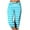 Sky Blue, variant on QQAMB Capris Pants for Women Elastic Waist Floral Print Straight Leg Cropped Pants Summer Casual Trousers Mint Green 3XL