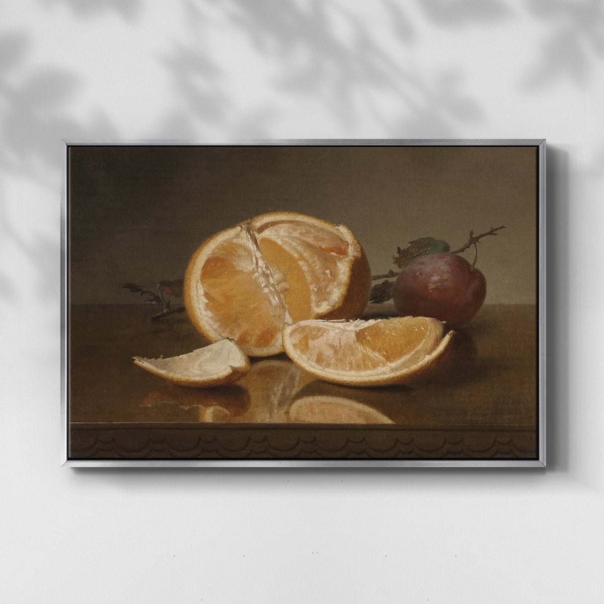 Vintage Botanical Print-LXXVII By Wexford Home Framed in Silver Wood Gallery Wrapped Canvas 27 in. x 41 in.