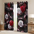thumbnail image 2 of Castle Fairy Spooky Animal Bats Black Out Curtains for Teenagers,Happy Halloween Curtains Pack of 2 (42x63 Each),Floral Rose Bedroom Curtains,Lightweight Room Decor, 2 of 6