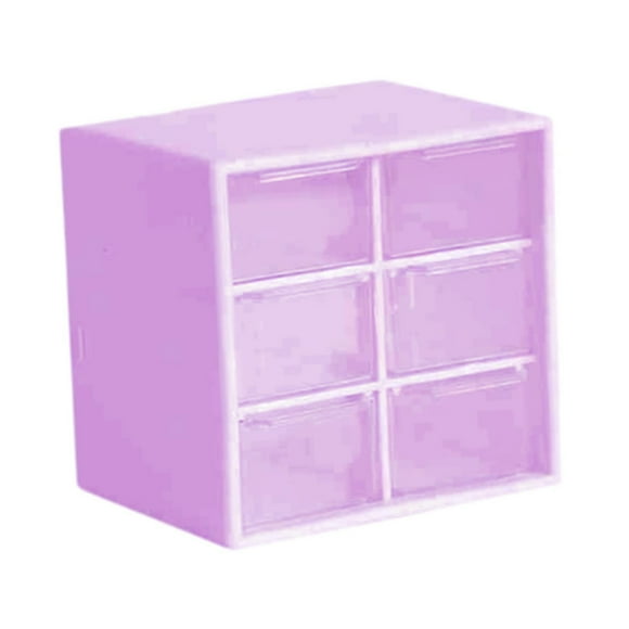 Mini organizador de cajones, caja organizadora de cuentas, caja de almacenamiento de joyas, cajones de almacenamiento de escritorio para organizador Púrpura