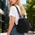 thumbnail image 6 of BadPiggies Mini Backpack Purse for Women, Small Nylon Day Packs Waterproof Multi-Pockets Ladies Travel Bag - Black, 6 of 10