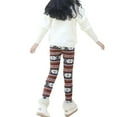 thumbnail image 3 of Girls Winter Floral Warm Leggings Kids Christmas Thicken Fleece Tights Pants 2-11 Years, 3 of 5
