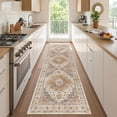 thumbnail image 2 of Roxstand 2.5'x10' Washable Runner Rug for Hallway Entrance Bedroom Entryway, Vintage Non Slip Stain Resistant Kitchen Rugs, Turmeric, 2 of 10