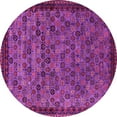 thumbnail image 1 of Ahgly Company Indoor Round Oriental Pink Industrial Area Rugs, 5' Round, 1 of 4