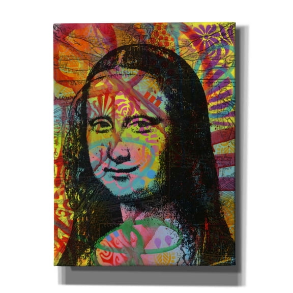 Epic Graffiti 'Mona's Portrait' by Dean Russo, Canvas Wall Art, 12"x16"