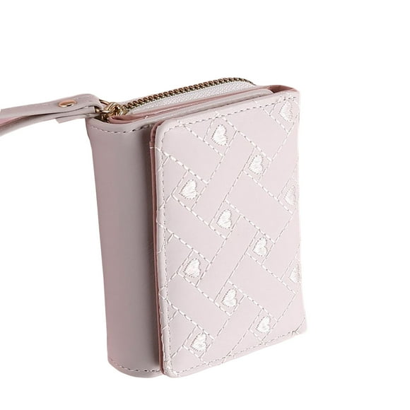 Cartera triple Qarigey para Mujer de lujo con varias ranuras Beige