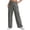 Gray(NEW&HOT), variant on No Boundarie Womens High Waisted Wide Leg Cargo Pants with Pockets Stretch Elastic Waist Loose Fit Casual Summer Pull On Pants Wine Size L