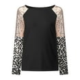 thumbnail image 3 of Haut Femme Polyester Manches Longues Col Rond Imprimé (Noir, S), 3 of 4
