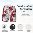 thumbnail image 5 of Haiem Lilies Flowers Mens Swim Trunks with Compression Liner 2 in 1 Swimming Shorts Stretch Swimwear Quick Dry,Board Shorts-XX-Large, 5 of 9