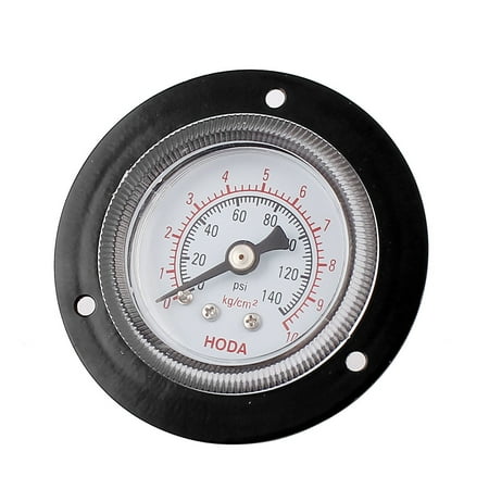 Unique Bargains Metal 1/8BSP Thread Water Air Pressure Gauge 0-140 Psi 61mm x 25mm Black