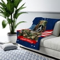 thumbnail image 3 of Happy Father's Day Honoring Veterans Saint Bernard in Army Uniform Cozy Sherpa Blanket St Dog Lover Warm Soft Throw Blanket - 13007, 3 of 5
