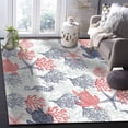 thumbnail image 3 of Blue Red Coastal Area Rugs For Bedrooom/Living Room, Area Rug Non-Slip, Sea Turtle Nautical Coral Summer Beach Kids Room Area Rug Washable Accent Floor Carpet Runner Indoor Outdoor, 3 of 7