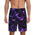 thumbnail image 1 of Balery Galaxy Lightning Pantalones cortos de pijama de punto de algodón para hombre con cinturilla y bolsillos-Large, 1 of 6