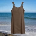 thumbnail image 6 of YueHuiYing Women's Swim Cover-Up Sleeveless Deep V Beach Dress Side Slit Vacation Swim Dress Solid Color Dress, 6 of 9