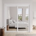 thumbnail image 2 of 72" x 80" 1 Lite Mirrored White Sliding Closet Door with Hardware Kit, 2 of 8