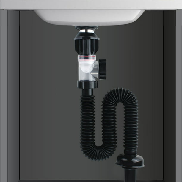 Kit de Desagüe para Lavabo, Tubo de Expansión para Lavabo, Tubo de Extensión para Lavabo, Tubo de Desagüe con Sifón