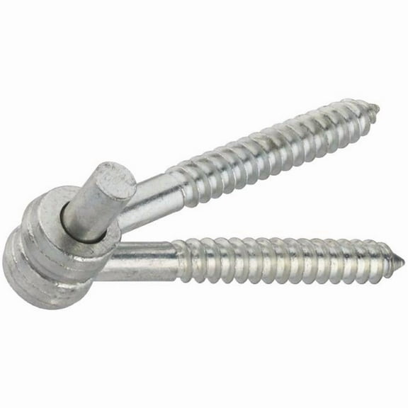 National Hardware N131-136 295 Screw Hook/Eye Hinges in Zinc Plated, 2 Pack, 1/2" x 4"