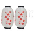 thumbnail image 1 of Juego de 2 farolillos rojos Sakura Ticfox de 8 pulgadas Tela de seda colgante, 1 of 14