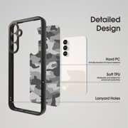 IBMRS For Samsung A55 Phone Case, Shockproof Clear Cover (Camo Black)