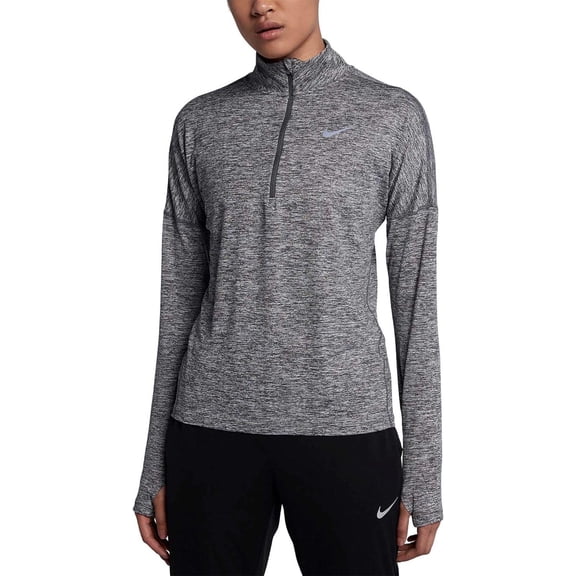 Nike Womens Dry Element Running Top-Carbon Heather Size Small